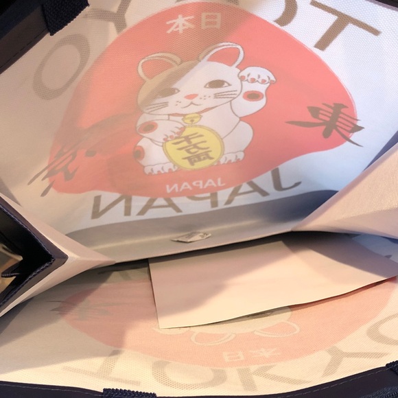 Tokyo Japan Tote Bag with Lucky Cat Design - Picture 10 of 10